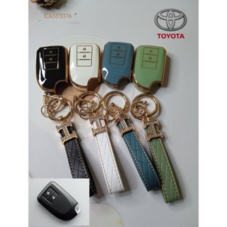 เคสรีโมตกุญแจรถยนต์ TPU สําหรับ Toyota Vios Yaris Ativ Hiace Chrome 2018 2019 2020 2021 2 ปุ่ม