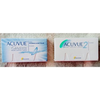 🧐คอนแทคเลนส์ ✨ขายต่อ🤣Contact Lens คอนแทคเลนส์ สายตายาวบวก + 7.0 ยี่ห้อ Acuvue QASYS และ Acuvue ราย 2 สัปดาห์ รวม 2 กล่อง