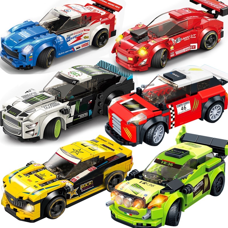 LEGO ความเร็วรถ Champion กีฬาแข่งรถเมืองรถ Moc Voiture Building Blocks ชุดของเล่นเพื่อการศึกษาเด็ก Boy