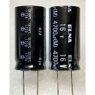 Elna RJ3 4700uf 16v capacitor ตัวเก็บประจุ คาปาซิเตอร์