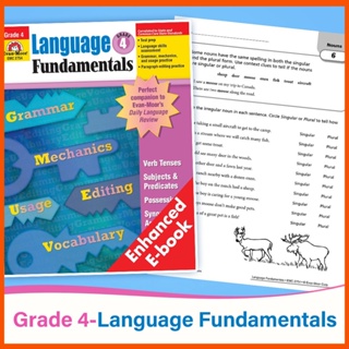 สมุดจดบันทึก ภาษาอังกฤษ 4st Grade Language Arts and Grammar Fundamentals สําหรับเด็ก