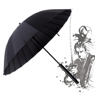 Creative Long Handle Large Windproof Samurai Sword Umbrella Japanese Ninja-like Sun Rain Straight Umbrellas Automatic Op