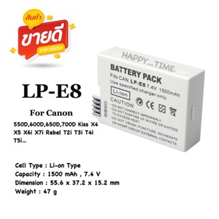 LP-E8 battery for Canon EOS Rebel T2i T3i T4i T5i 550D