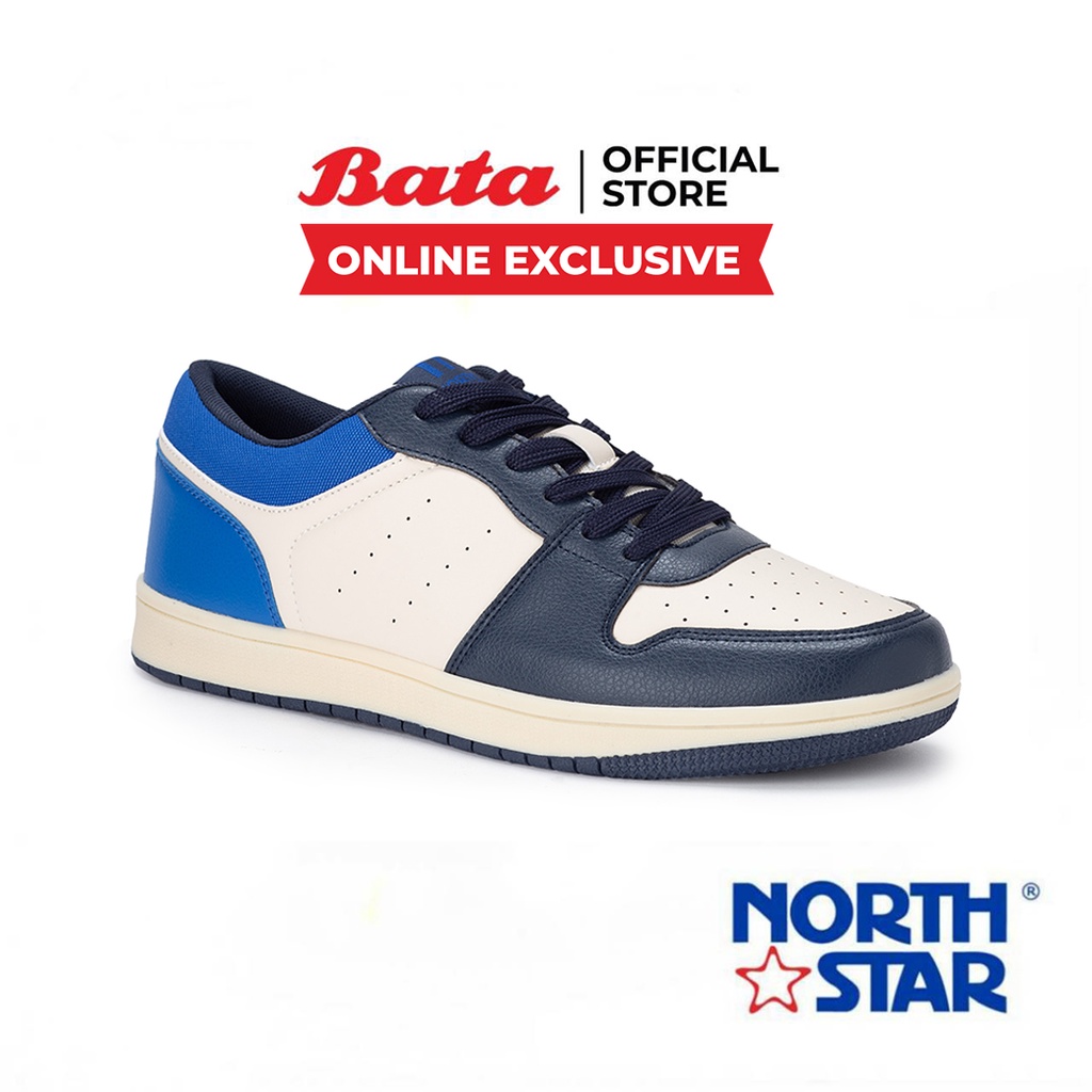Bata บาจา ยี่ห้อ North Star รองเท้าผ้าใบแบบผูกเชือก Sneakers ใส่ลำลอง พร้อมรูระบายอากาศ สำหรับผู้ชาย รุ่น TAKIYO L 1.0 สีน้ำเงิน 8209032