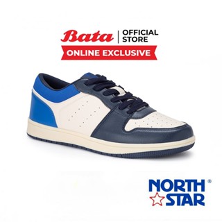 Bata บาจา ยี่ห้อ North Star รองเท้าสนีคเกอร์ รองเท้าลำลอง Sneakers รองเท้าผ้าใบใส่สบาย พร้อมรูระบายอากาศ สำหรับผู้ชาย รุ่น TAKIYO L 1.0 สีน้ำเงิน 8209032