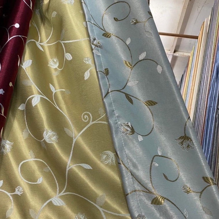 แนะนำ ผ้าม่าน ผ้าม่านลายดอกมะลิมีหลายสี ราคาพิเศษ มีเก็บเงินปลายทาง