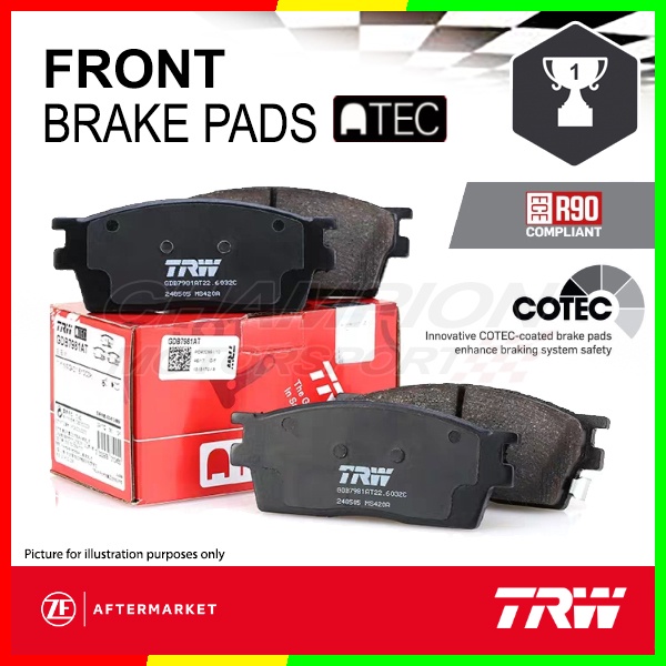 TRW Proton Exora Turbo ผ้าเบรคหน้า GDB7870
