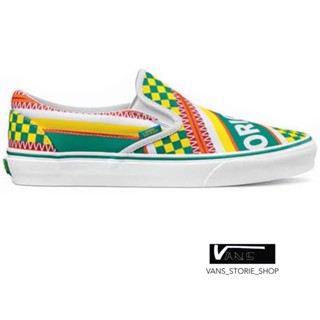 VANS SLIP ON VANS MARKET SINCE 1966 WHITE BLAZING YELLOW SNEAKERS สินค้ามีประกันแท้