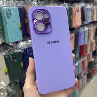 เคสกำมะหยี่สี ขอบโครเมี่ยมมีโลโก้✨สำหรับรุ่นRealme C33📮พร้อมส่งในไทย🚚🚛🚲