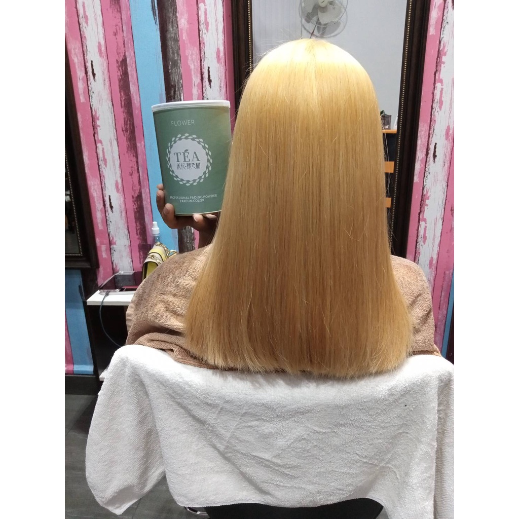 ผงฟอกสีผม ผงกัด ฟอกผมขาว เปลี่ยนสีผมได้ง่าย แบบสีธรรมชาติ ขนาด 500 g ฟอกไวไม่ทำให้ผมเสีย - รูปที่ 2