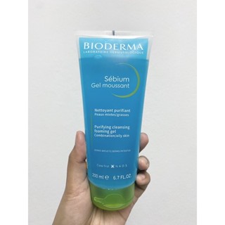 [แท้100%] Bioderma Sebium gel 200ml.มีคิวอาร์โค้ด ฉลากไทย หลอดบีบ ขนาด200มล