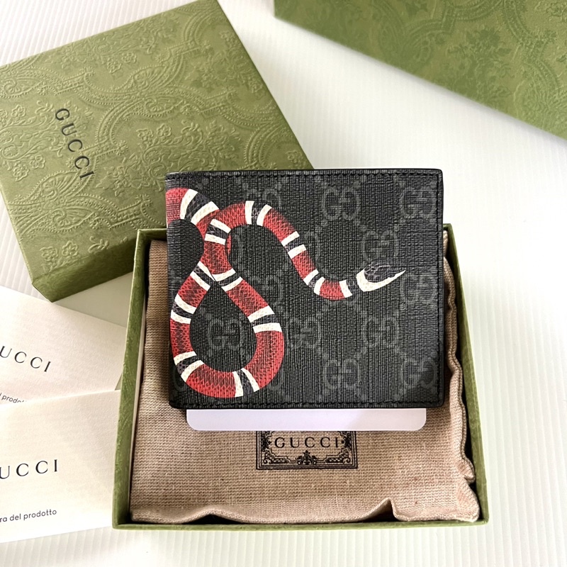 ของแท้💯 New Gucci Kingsnake Wallet ลายงู