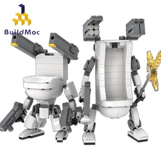 Buildmoc ชุดของเล่นตัวต่อหุ่นยนต์ Ideas Bathroom Mech Robot สร้างสรรค์ สําหรับเด็ก