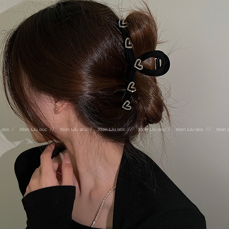 กิ๊บติดผม ผ้ากํามะหยี่ ขนาดใหญ่ ระดับไฮเอนด์ แฟชั่นฤดูใบไม้ร่วง และฤดูหนาว สําหรับผู้หญิง