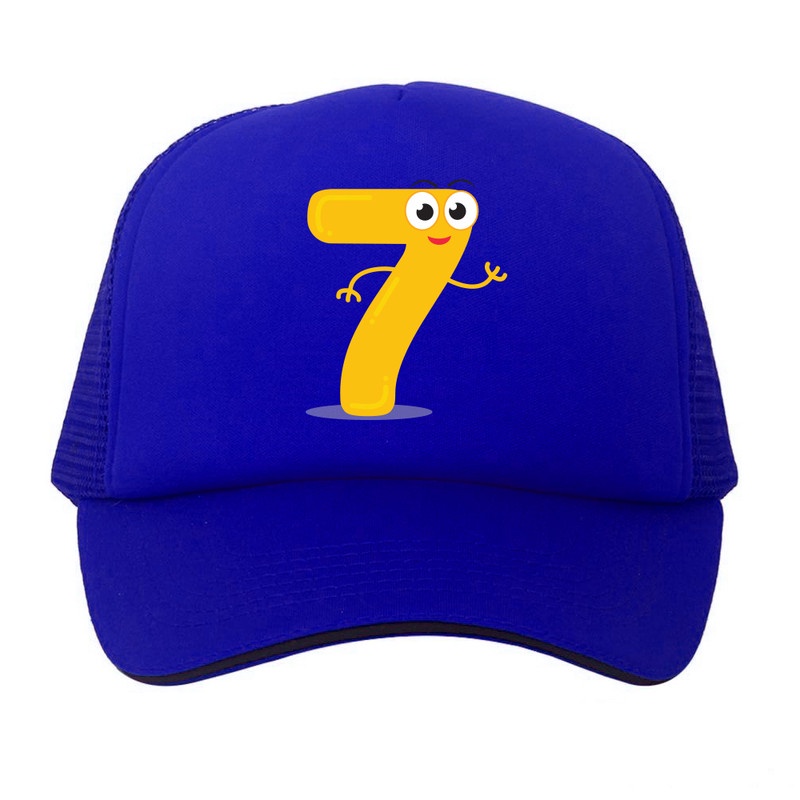 พรีเมี่ยม Camo Trucker Hat Numbers 7 birthday Age