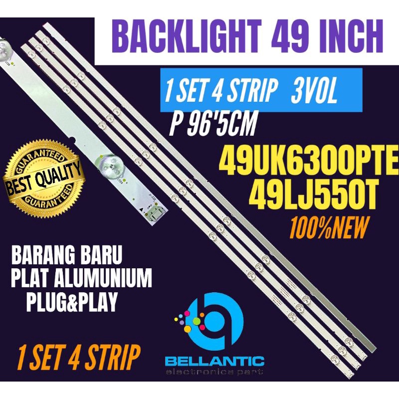 LG 49INCH LED TV BACKLIGHT 9 ปุ่ม 49UK6300PTE-49UJ550T 49INCH LED TV BACKLIGHT