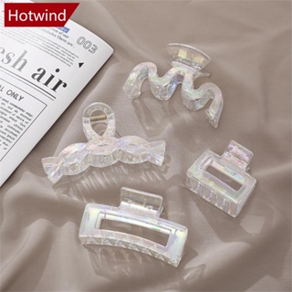 Hotwind กิ๊บติดผมเลเซอร์ใส หลากสีสัน เครื่องประดับแฟชั่น สําหรับผู้หญิง A5W7