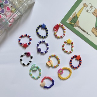 แหวนลูกปัด colorful beads ring🎨🌠