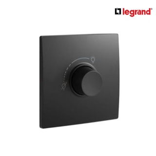 Legrand ดิมเมอร์แบบหมุน(สำหรับหลอดไส้และหลอดฮาโลเจน) 500 W สีดำ 1G 500W Dimmer | Mallia Senses| Matt Black| 281080MB