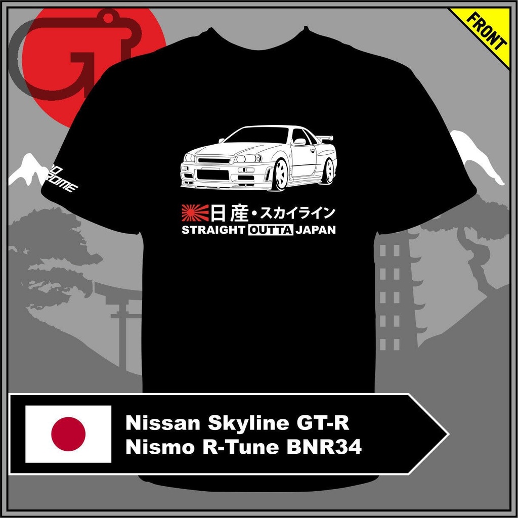 ขายดี เสื้อยืดลําลอง แขนสั้น พิมพ์ลาย G Nissan Skyline GT-R Nismo R-Tune BNR34 AImhgm80FKbegj59 สําหรับผู้ชาย
