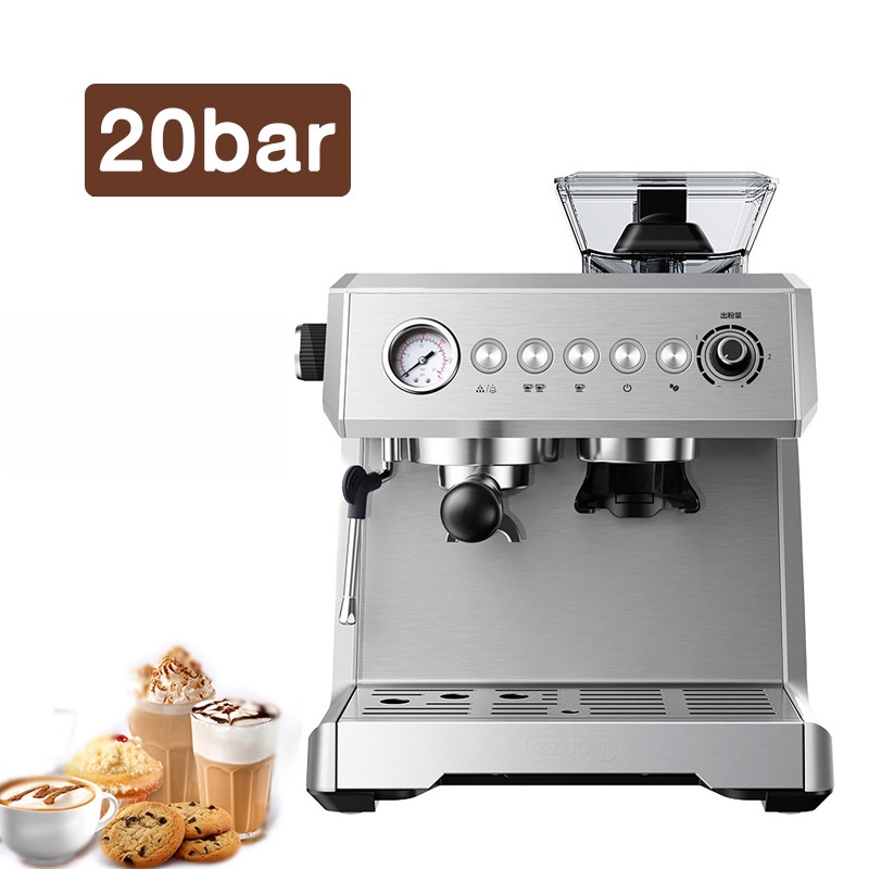 เครื่องชงกาแฟอัตโนมัติ บดเมล็ดกาแฟ ตีฟองนม เครื่องชงกาแฟสด 20bar  Coffee Machine Walmrt