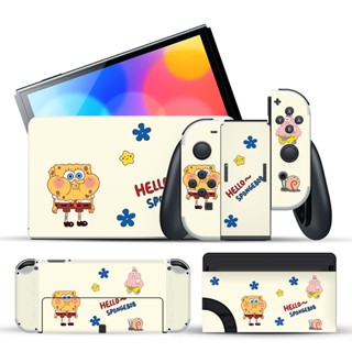 สติกเกอร์ หลากสี ทนทาน สําหรับ Nintendo Switch Oled SpongeBob Melody