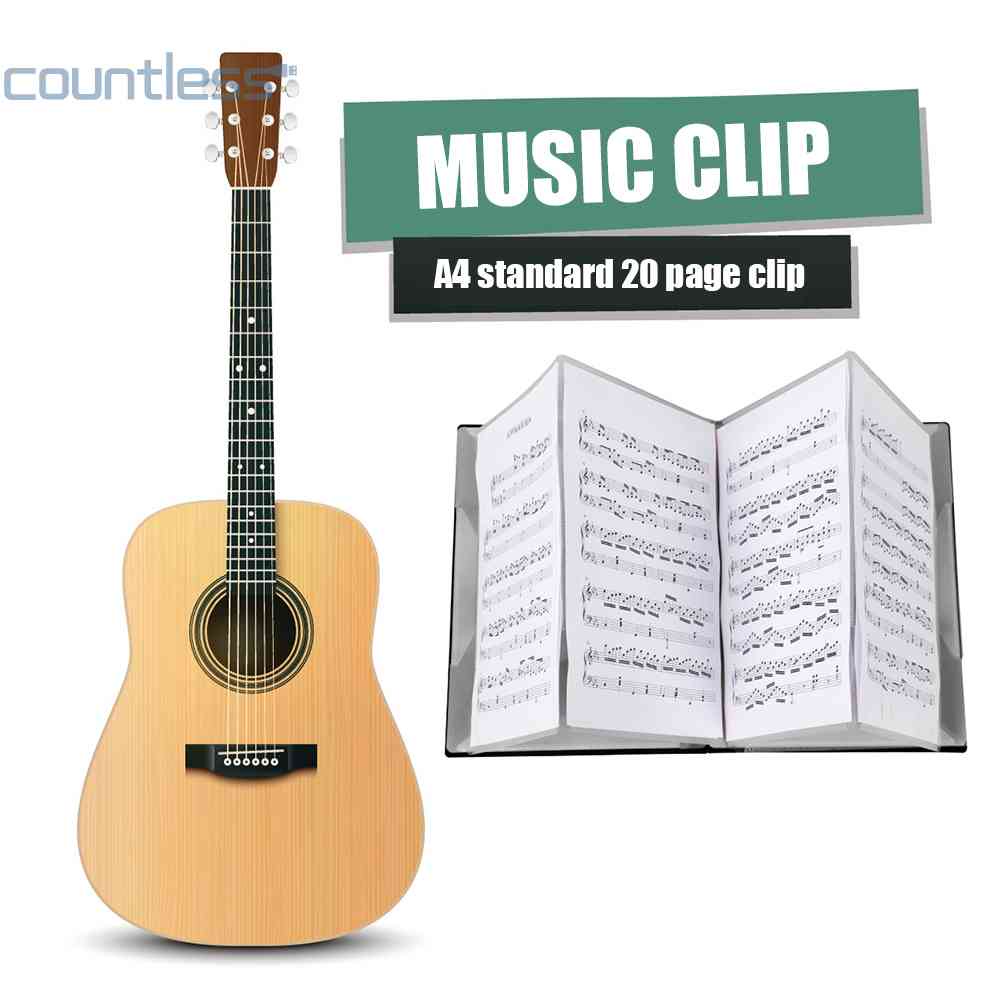 [countless.th] แฟ้มใส่สมุดโน้ตเพลง ขนาด A4 20 หน้า