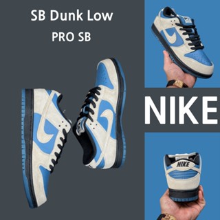 （ยิงจริง）Nike SB Dunk Low PRO SB สีเทาและสีน้ำเงิน ของแท้100%💯รองเท้าผ้าใบ รองเท้า รองเท้าวิ่ง รองเท้า nike-1-4