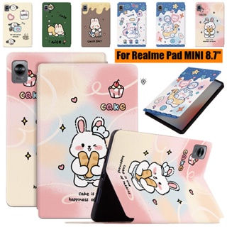 เคสแท็บเล็ตหนัง PU แบบฝาพับ ตั้งได้ สําหรับ Realme Pad Mini 8.7 นิ้ว