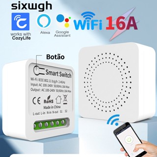 SIXWGH Wifi Mini smart switch สวิตช์อัจฉริยะ wifi รองรับ Alexa google ควบคุมด้วยเสียงในบ้าน