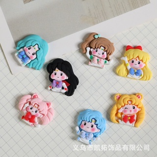 1 ชิ้น Sailor Moon ทวาร อุปกรณ์ DIY เรซิ่น การ์ตูนน่ารัก แพคเกจวัสดุกาวครีม 3Dสามมิติสต DIYวัสดุทำมือ อุปกรณ์เสริม เคสโทรศัพท์ ตกแต่งเล็บ