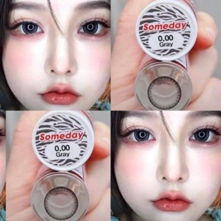 คอนแทคเลนส์ บิ๊กอาย รุ่น Someday  สีเทา/ตาล Gray/Brown สายตาปกติ (0.00) ลายธรรมชาติ ขายดี