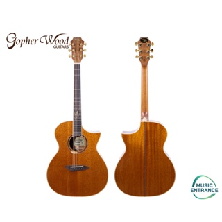 Gopher Wood G420CE กีตาร์โปร่งไฟฟ้า ขนาด 40 นิ้ว ไม้ Spruce Mahogany ทรง GA