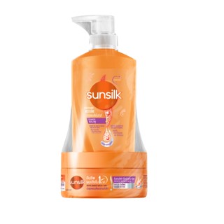 Sunsilk Shampoo+Treatment Damage  (350+250)Mlซันซิลแชมพู+ทรีนเม้น สูตรบำรุงผมเสียในทันที 350+250 มล.ซันซิลสีส้ม