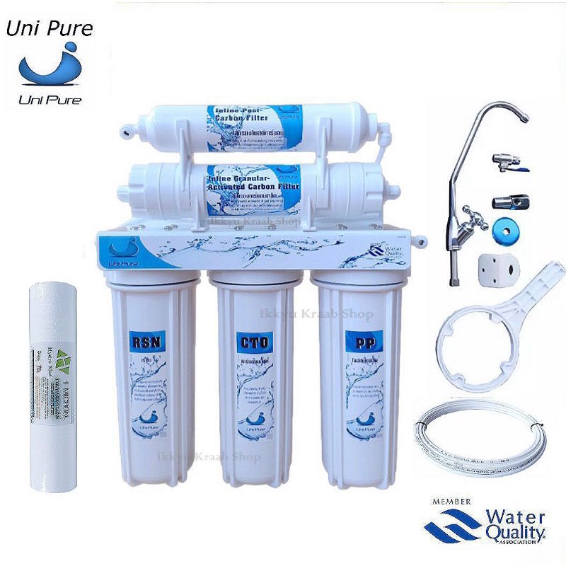 UNI PURE  UF 0.01 เครื่องกรองน้ำ 5 ขั้นตอน  รับประกันสินค้า ฟรี PP 1  ชิ้น