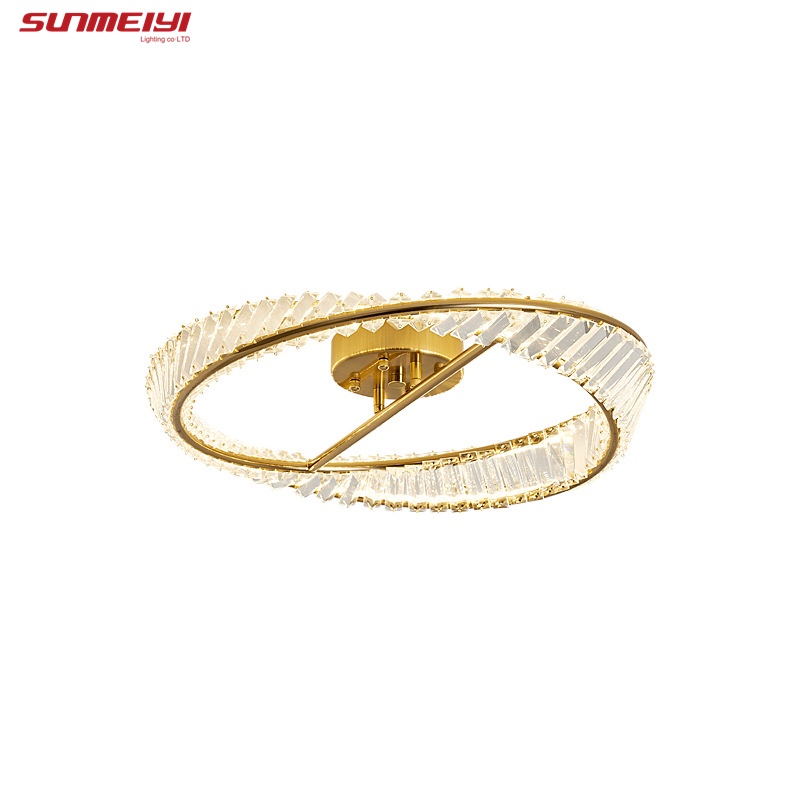 Sunmeiyi โคมไฟเพดาน LED สเตนเลส สีทอง หรูหรา สําหรับห้องนอน ห้องนั่งเล่น ห้องครัว - รูปที่ 4