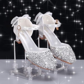 รองเท้าส้นสูงเด็กผู้หญิง งานละเอียด สวยหรู พร้อมส่ง