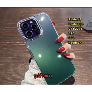 IMD สำหรับ Realme C33/C11 2021/C20/C35/Narzo50i/Realme 5/5s/5i/C3 / Redmi A1/Redmi9A เคสกากเพชรไล่สี กล้องทอง 014