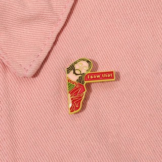 เข็มกลัด ลายการ์ตูนตลก I Saw That Enamel Pins Jesus เครื่องประดับ ของขวัญ สําหรับเด็ก เพื่อน