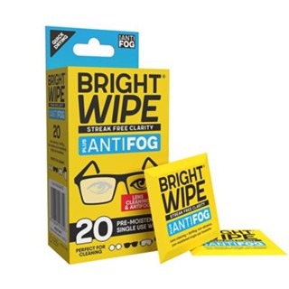 BrightWipe เช็ดเลนส์ป้องกันฝ้าแว่นตา Lens Cleaning Antifog Wipes กันฝ้าแว่นตา (กล่อง20แผ่น)