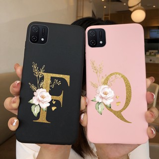 เคสโทรศัพท์มือถือ ซิลิโคนนิ่ม ลายตัวอักษร และดอกไม้ สําหรับ OPPO A16K A16E A16K A16E A 16 K E OPPOA16K OPPOA16E