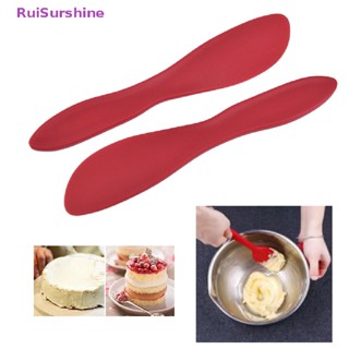 Ruisurshine ไม้พายซิลิโคน ด้ามจับยาว สําหรับปาดแป้งโดว์ ทําเค้ก ครีม 1 ชิ้น