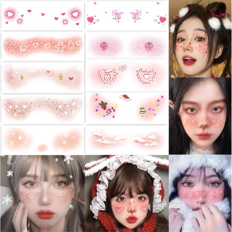 แทททู(พร้อมส่งในไทย) tattoo แทททูแต่งหน้า แทททูน่ารัก แทททูหัวใจ