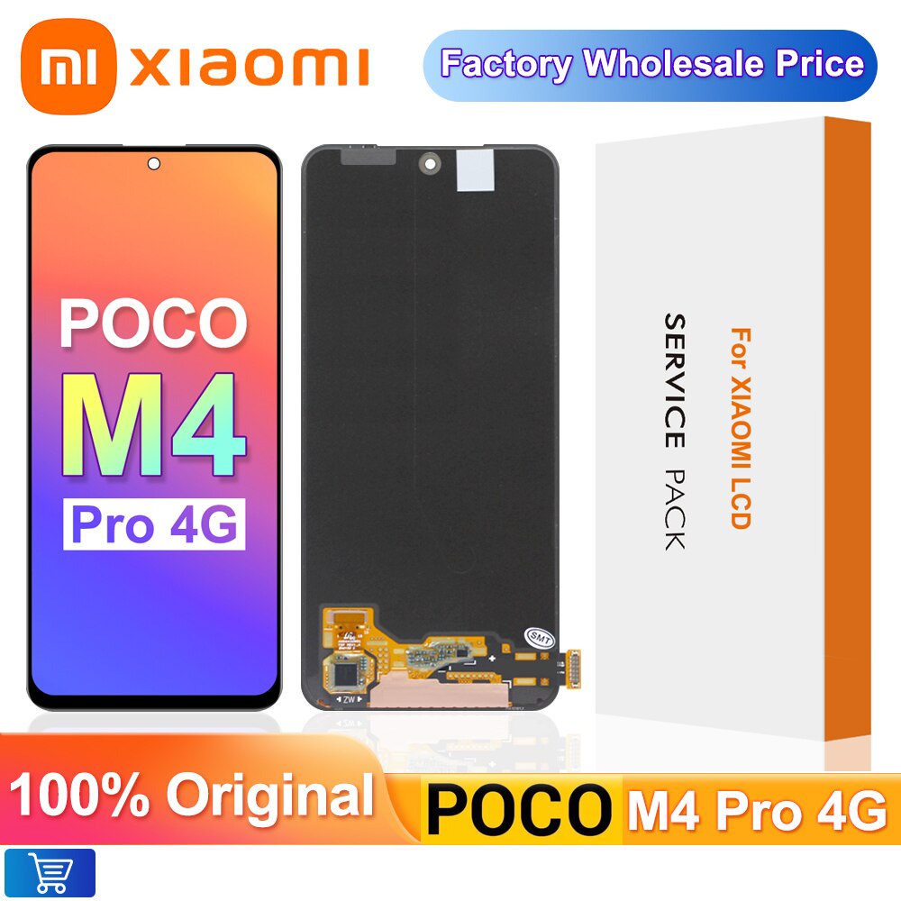 6.43" Super AMOLED สําหรับ Xiaomi Poco M4 Pro จอแสดงผลแผงหน้าจอสัมผัสสําหรับ Xiaomi Poco M4 Pro 4G M