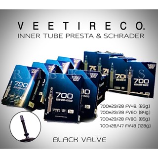 *เบา*..ยางในเสือหมอบ VEETIRECO วาว์ลสีดำและวาว์ลสีเงิน สวยเข้ากับขอบล้อ(FV) น้ำหนักเบา