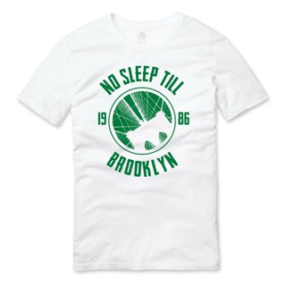 เสื้อยืด พิมพ์ลาย Beastie Boys No Sleep Till Brooklyn Old School สีขาว สไตล์ฮิปฮอป สําหรับเด็กผู้ชาย