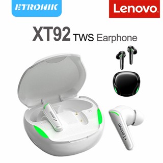 ETRONIK ต้นฉบับ Lenovo XT92 TWS ชุดหูฟังสำหรับเล่นเกม Latency ต่ำชุดหูฟังบลูทูธสเตอริโอไร้สาย 5.1 ชุดหูฟังบลูทูธ Dual Wheat Touch Control ชุดหูฟังไฮไฟซับวูฟเฟอร์สแตนด์บายยาว