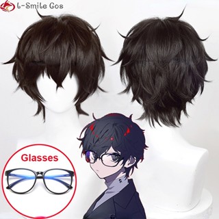 Misscoo P5 Hero Kurusu Akira joker วิกผมคอสเพลย์เกม Persona 5 Ren Amamiya วิกผมสั้น สีดํา ทนความร้อน