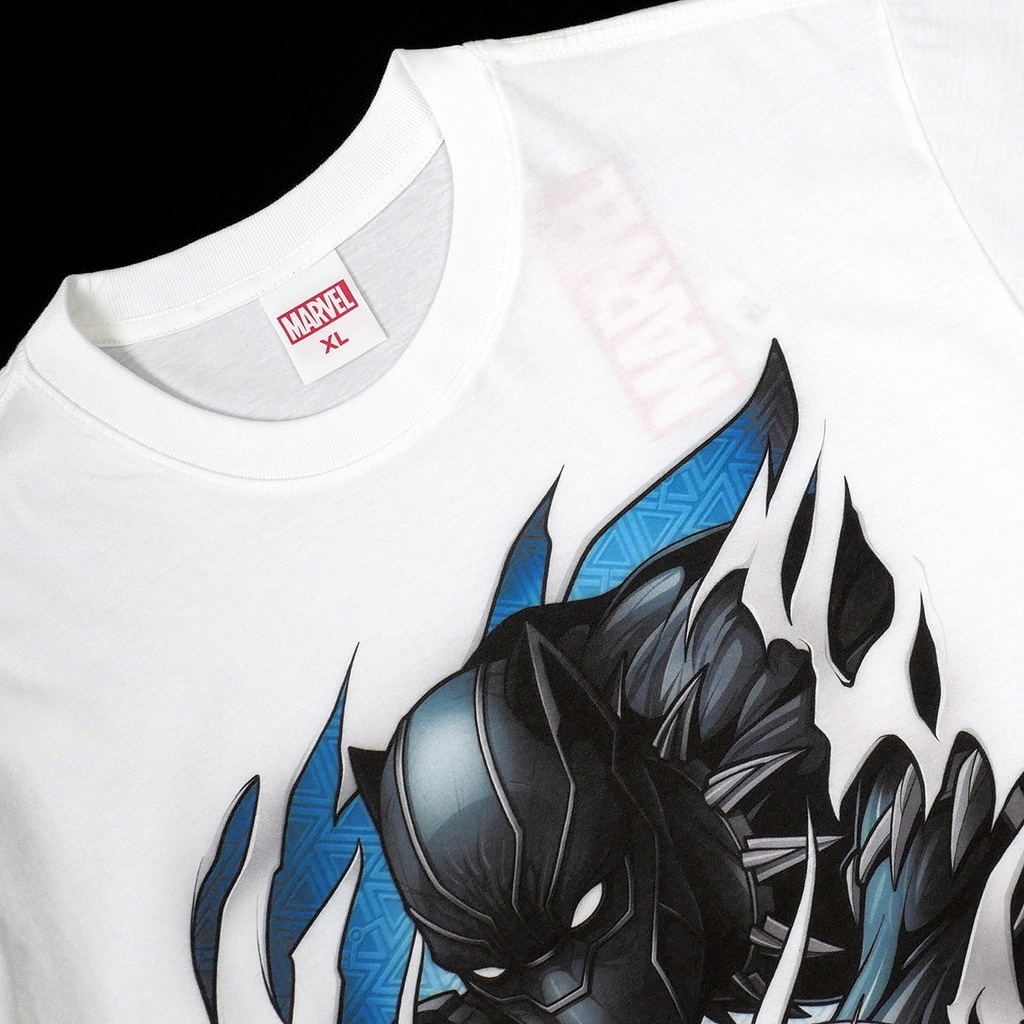 Power 7 Shop เสื้อยืดการ์ตูน มาร์เวล Black Panther ลิขสิทธ์แท้ MARVEL COMICS T-SHIRTS (MVX-315) — صورة 4