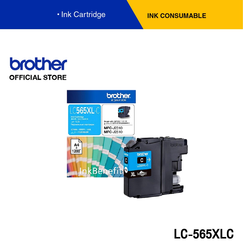 Brother LC-565XLC ตลับหมึก สีฟ้า สำหรับเครื่องอิงค์เจ็ทรุ่น MFC-J2310, MFC-J2510, MFC-J3520, MFC-J37